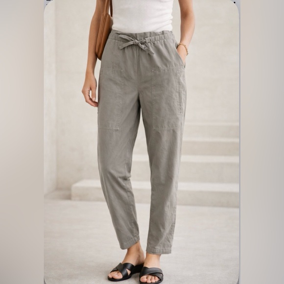 Brunello Cucinelli gray drawstring waist pants size 4